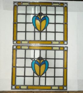 1900s British stained glass panels restoration