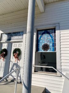Window at White Hill Free Will Baptist Church, Aurora, NC